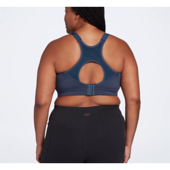 Calia By Carrie Underwood Go All Out Zip Front Sports Bra Size 36D Ardosia Slate - Picture 9 of 15